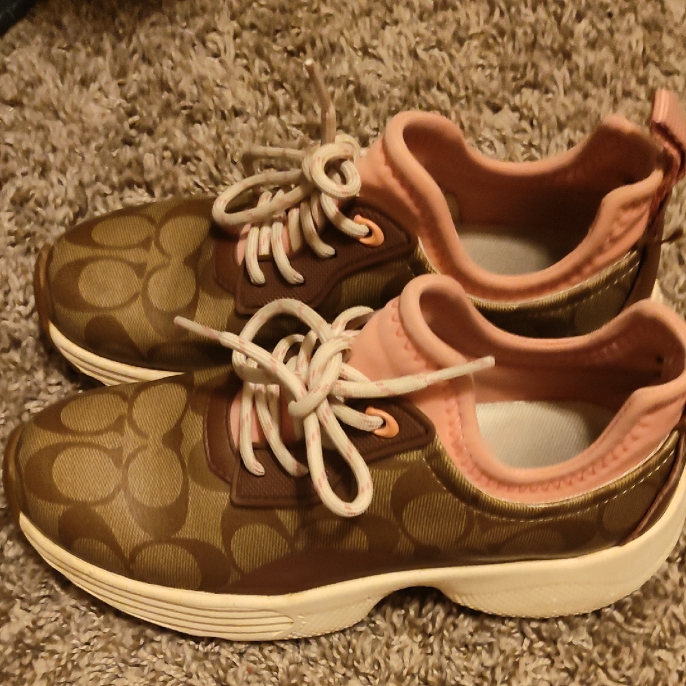 Coach Brown and Pink Women's Sneakers
